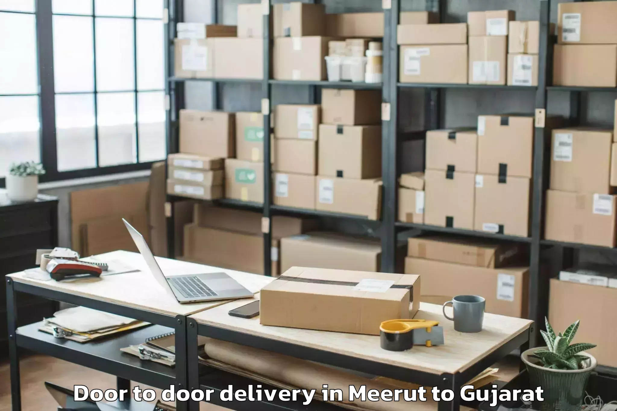 Reliable Meerut to Karjan Door To Door Delivery